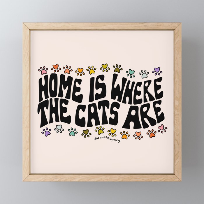Home Is Where The Cats Are Mini Art Print Gallery Image 1