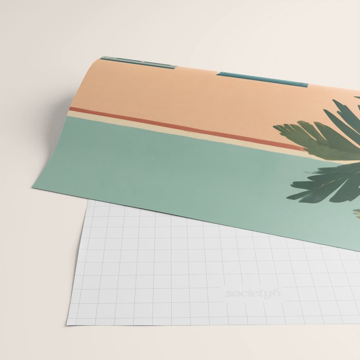 Tiger at Tropical Doorway Wrapping Paper Gallery Image 2
