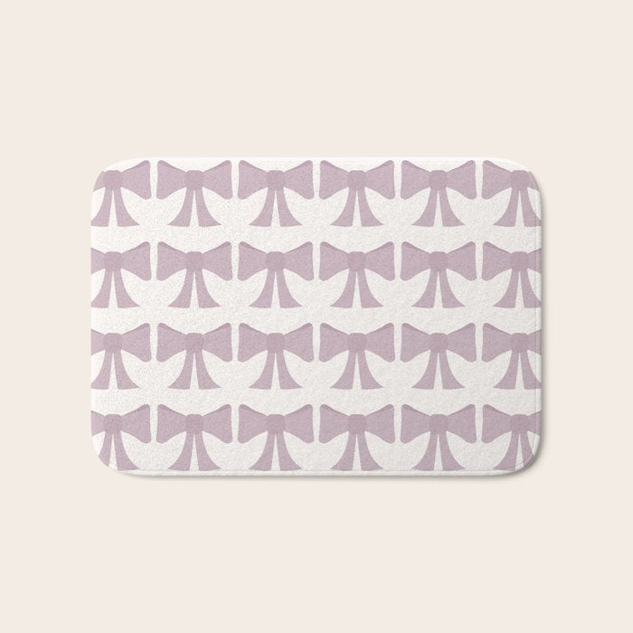 Vintage Bows IX Lavender Purple Bath Mat Gallery Image 1