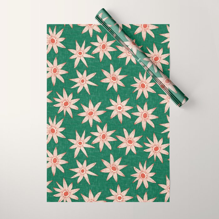 sema palm fire orange Wrapping Paper Gallery Image 1