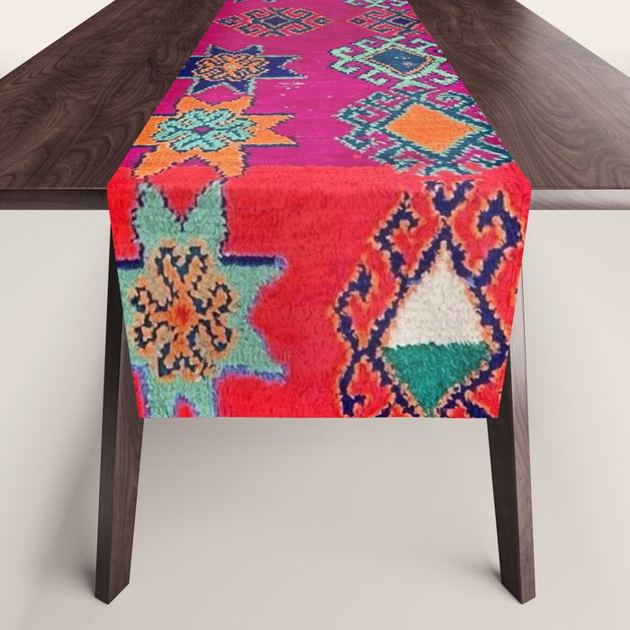 Moroccan Traditional Carpet Artwork Table Runner Gallery Image 1