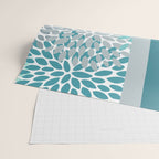 Festive, Floral, Color Block, Teal, Turquoise, Gray Wrapping Paper Gallery Image 2