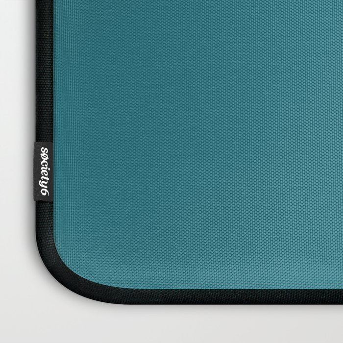 Festive, Floral, Color Block, Teal, Turquoise, Gray Laptop Sleeve Gallery Image 3