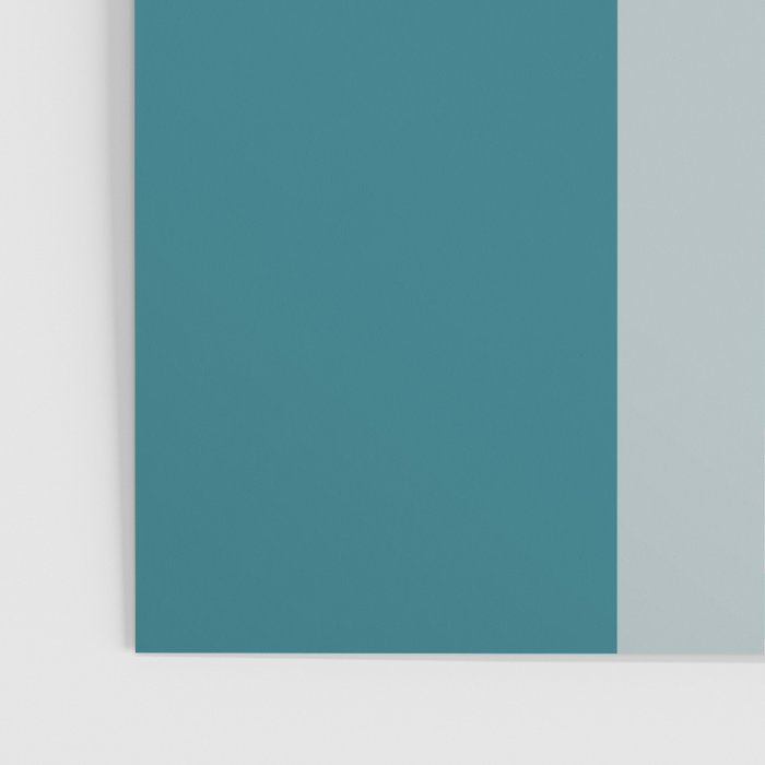 Festive, Floral, Color Block, Teal, Turquoise, Gray Poster Gallery Image 3