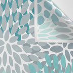 Festive, Floral, Color Block, Teal, Turquoise, Gray Wall Tapestry Gallery Image 3