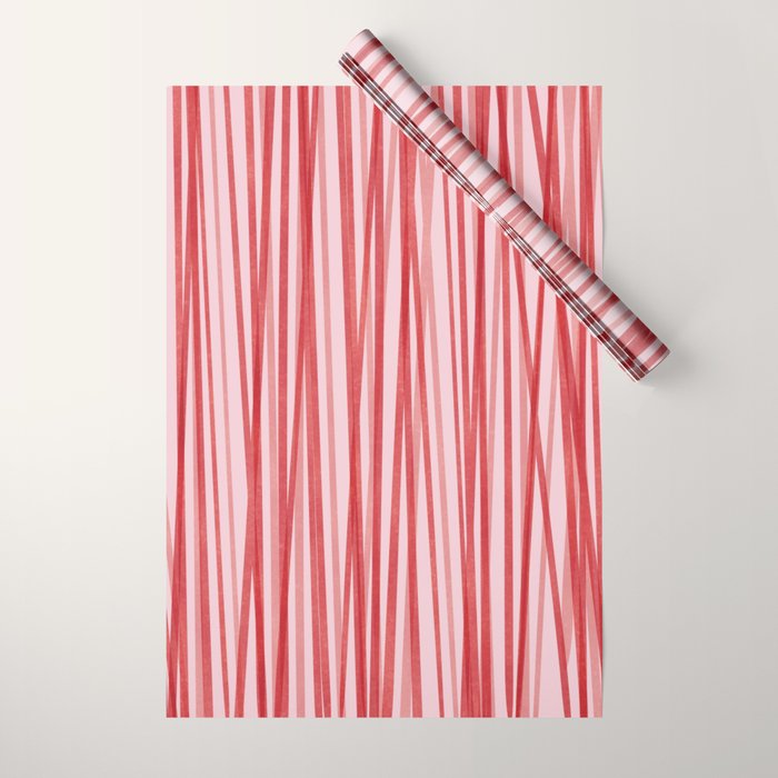 Peppermint Stick - Festive Red Stripes Wrapping Paper Gallery Image 1
