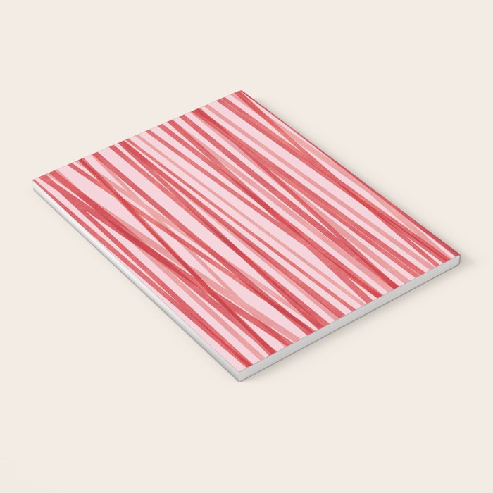 Peppermint Stick - Festive Red Stripes Notebook Gallery Image 3