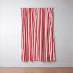 Peppermint Stick - Festive Red Stripes Window Curtain Gallery Image 3