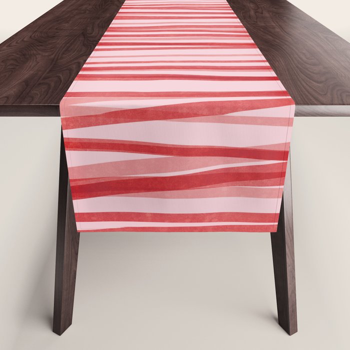 Peppermint Stick - Festive Red Stripes Table Runner Gallery Image 1