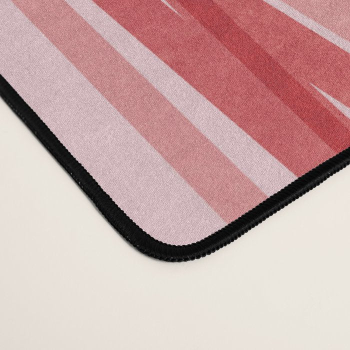 Peppermint Stick - Festive Red Stripes Desk Mat Gallery Image 4