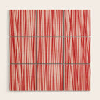 Peppermint Stick - Festive Red Stripes Wood Wall Art Gallery Image 1