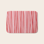 Peppermint Stick - Festive Red Stripes Bath Mat Gallery Image 1
