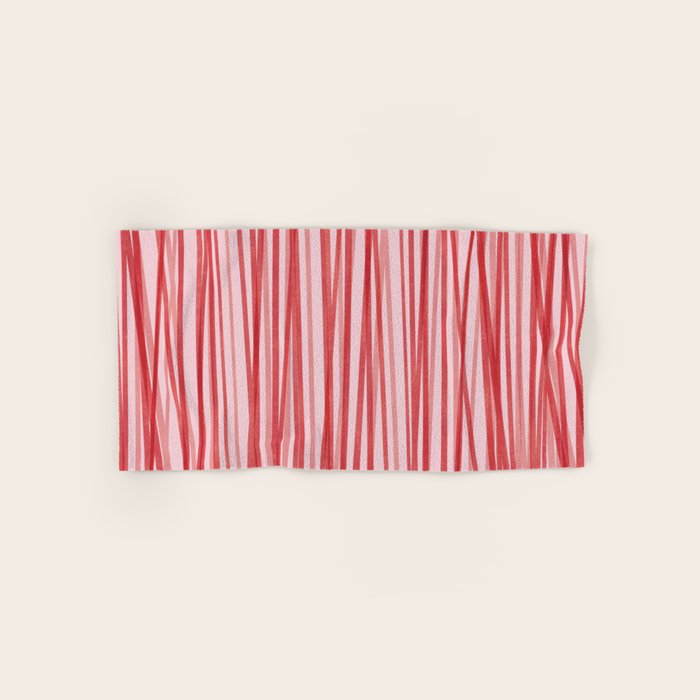 Peppermint Stick - Festive Red Stripes Bath Towel Gallery Image 1