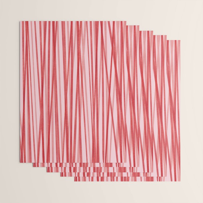 Peppermint Stick - Festive Red Stripes Wrapping Paper Gallery Image 3
