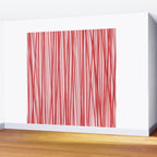 Peppermint Stick - Festive Red Stripes Wall Mural Gallery Image 2