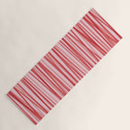 Peppermint Stick - Festive Red Stripes Yoga Mat Gallery Image 1