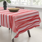 Peppermint Stick - Festive Red Stripes Tablecloth Gallery Image 3