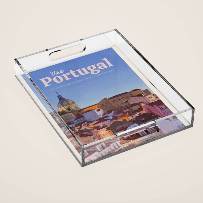 Visit Portugal Acrylic Tray Gallery Image 1