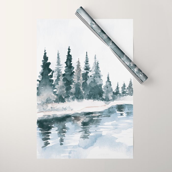 Mountain River Wrapping Paper Gallery Image 1