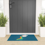 Fat Unicorn on Rainbow Jetpack Welcome Mat Gallery Image 3
