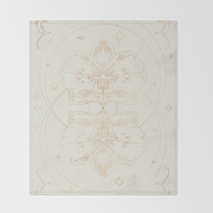 The mystical orchid 03 Throw Blanket Gallery Image 2