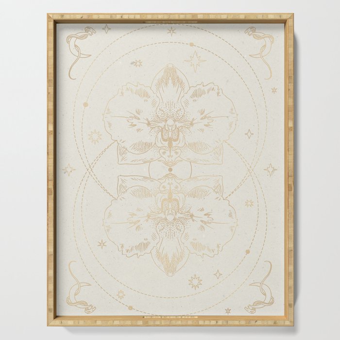 The mystical orchid 03 Serving Tray Gallery Image 1