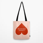 Quirky Love Quote "If you break it, you buy it" Tote Bag Gallery Image 2
