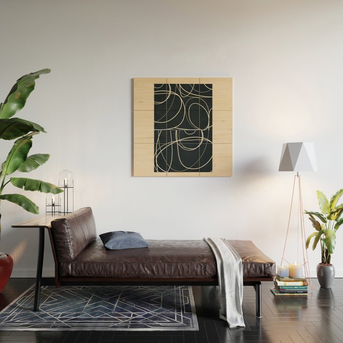 Abstract Line 20 Wood Wall Art Gallery Image 2