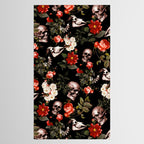 Floral and Skull Dark Pattern Tablecloth Gallery Image 2