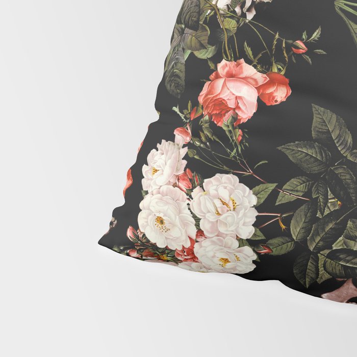 Floral and Skull Dark Pattern Pillow Sham Gallery Image 4