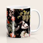 Floral and Skull Dark Pattern Coffee Mug Gallery Image 1