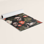 Floral and Skull Dark Pattern Yoga Mat Gallery Image 2