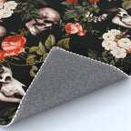 Floral and Skull Dark Pattern Rug Gallery Image 4
