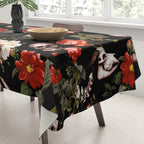 Floral and Skull Dark Pattern Tablecloth Gallery Image 3