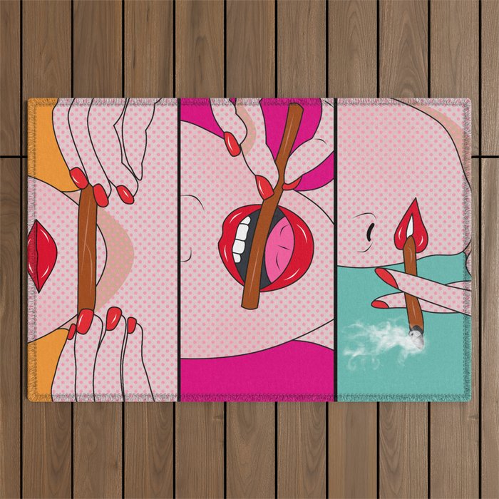 Comics Outdoor Rug Gallery Image 1