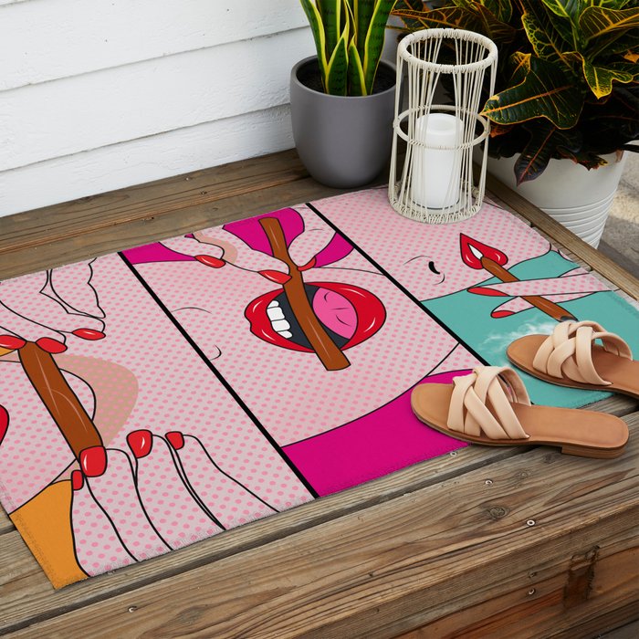 Comics Outdoor Rug Gallery Image 2