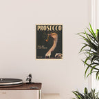 Art Deco Prosecco Poster. Vintage Bar Art. Champagne Wine Lover Ostrich Print Poster Gallery Image 2