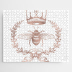 Queen Bee in Rose Gold Pink Jigsaw Puzzle Gallery Image 1
