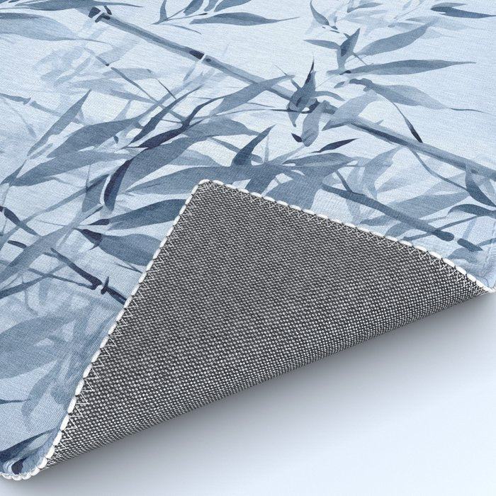 Blue Hour Calm Bamboo Garden Rug Gallery Image 4