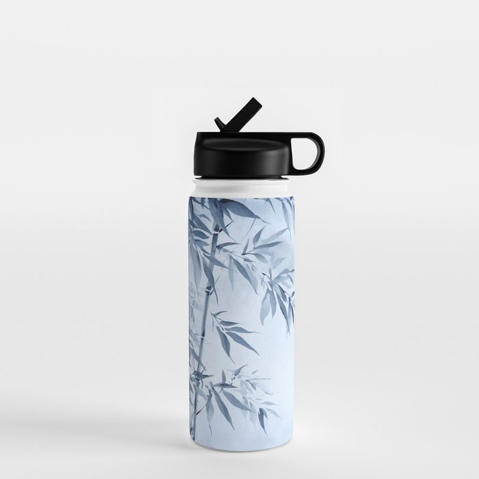 Blue Hour Calm Bamboo Garden Water Bottle Gallery Image 1
