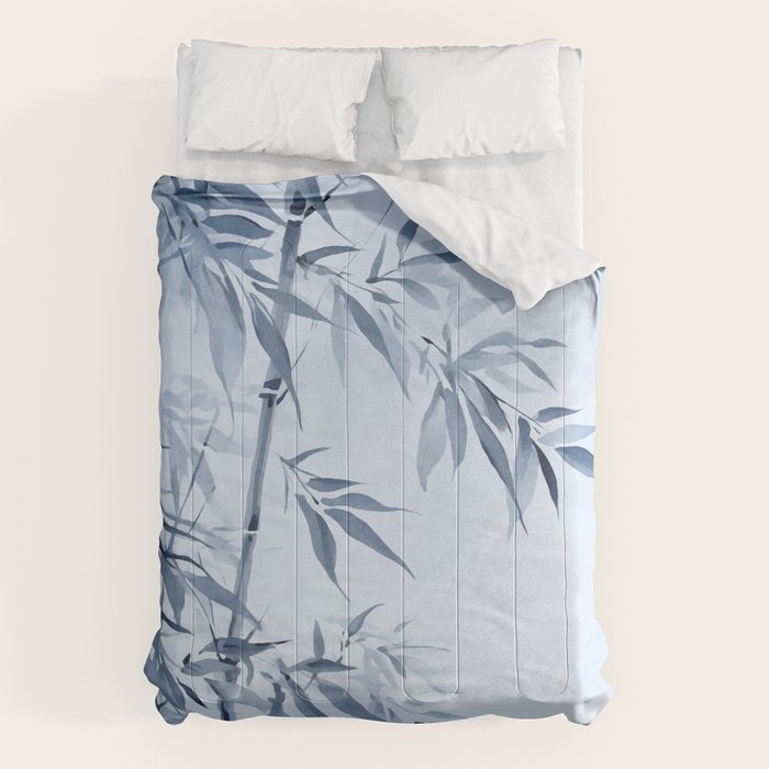 Blue Hour Calm Bamboo Garden Comforter Gallery Image 1