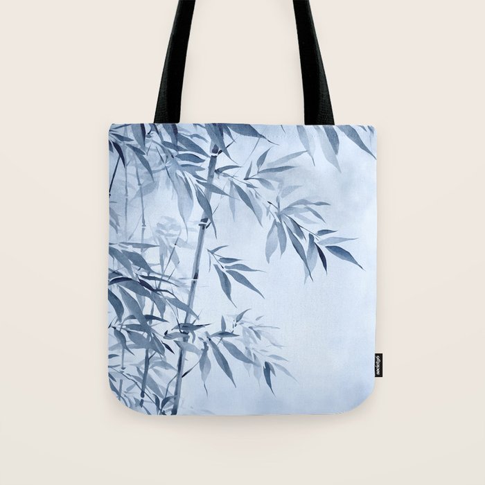 Blue Hour Calm Bamboo Garden Tote Bag Gallery Image 1