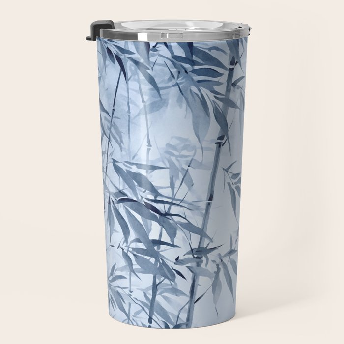 Blue Hour Calm Bamboo Garden Travel Mug Gallery Image 3