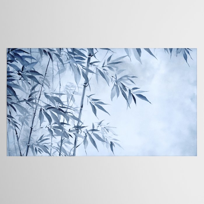 Blue Hour Calm Bamboo Garden Tablecloth Gallery Image 2