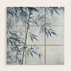 Blue Hour Calm Bamboo Garden Wood Wall Art Gallery Image 1