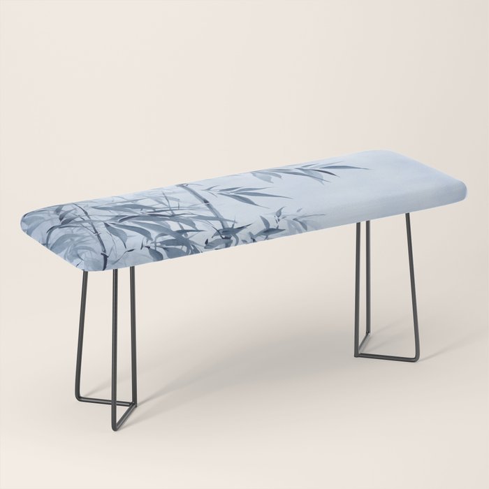 Blue Hour Calm Bamboo Garden Bench Gallery Image 1