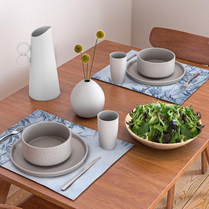 Blue Hour Calm Bamboo Garden Placemat Gallery Image 2