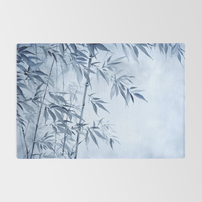 Blue Hour Calm Bamboo Garden Rug Gallery Image 2