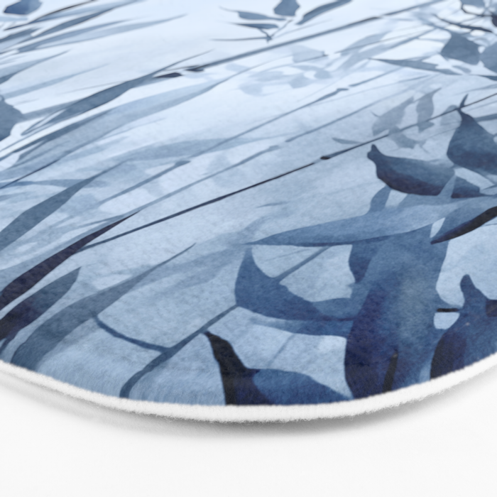 Blue Hour Calm Bamboo Garden Bath Mat Gallery Image 3