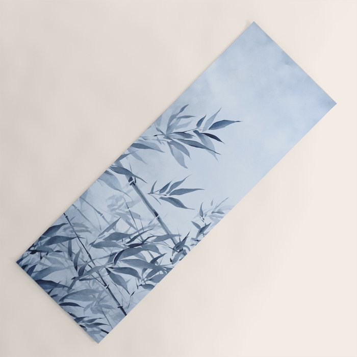 Blue Hour Calm Bamboo Garden Yoga Mat Gallery Image 1